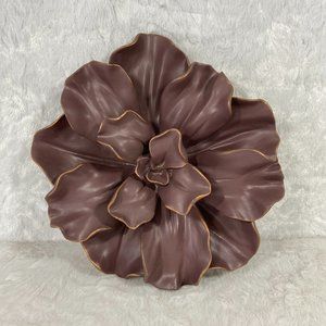 Glam Mauve/Gold Wall Flower Sculpture